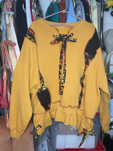 Load image into Gallery viewer, Mustard flames crewneck
